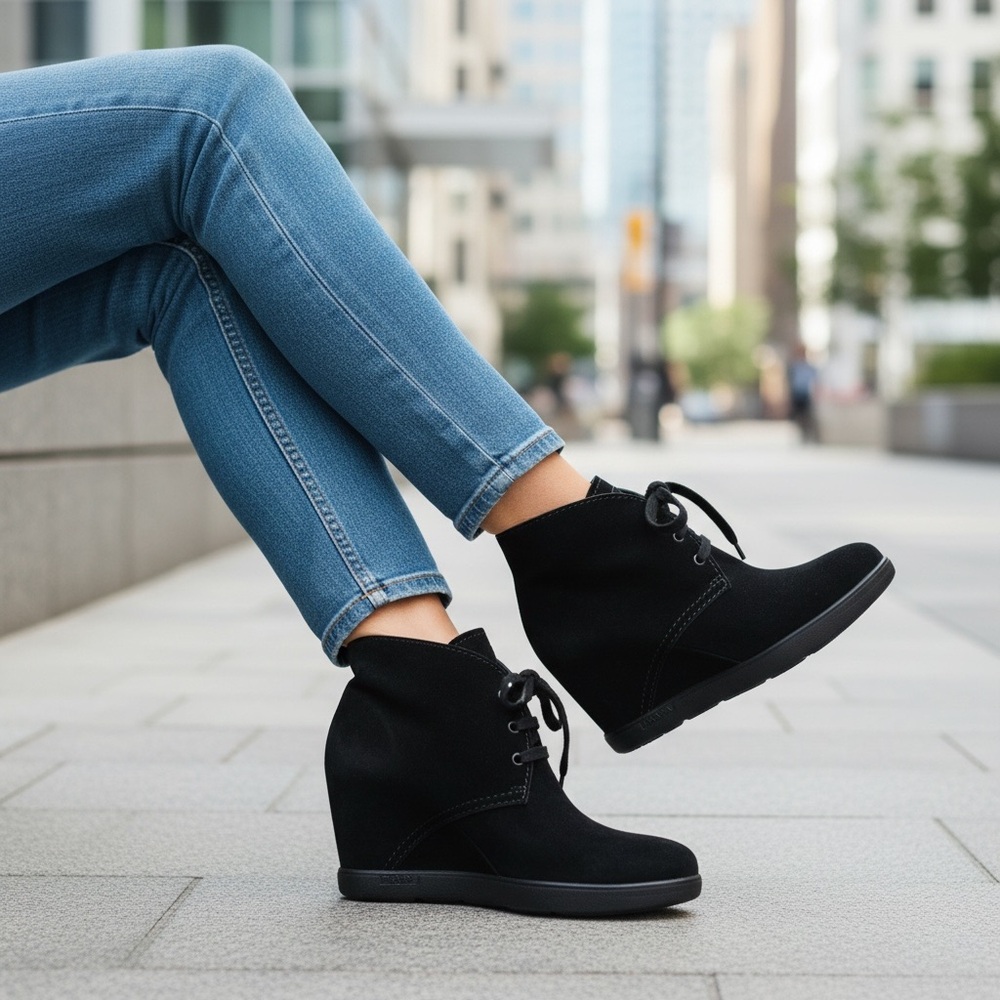 Prada Black Suede Lace-Up Ankle Shoes Women’s EU 36.5